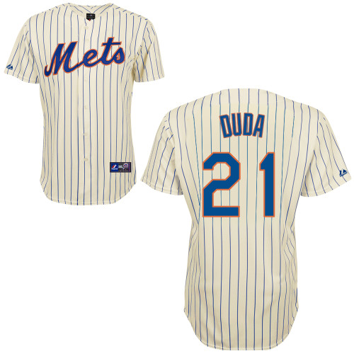 Lucas Duda #21 Youth Baseball Jersey-New York Mets Authentic Home White Cool Base MLB Jersey